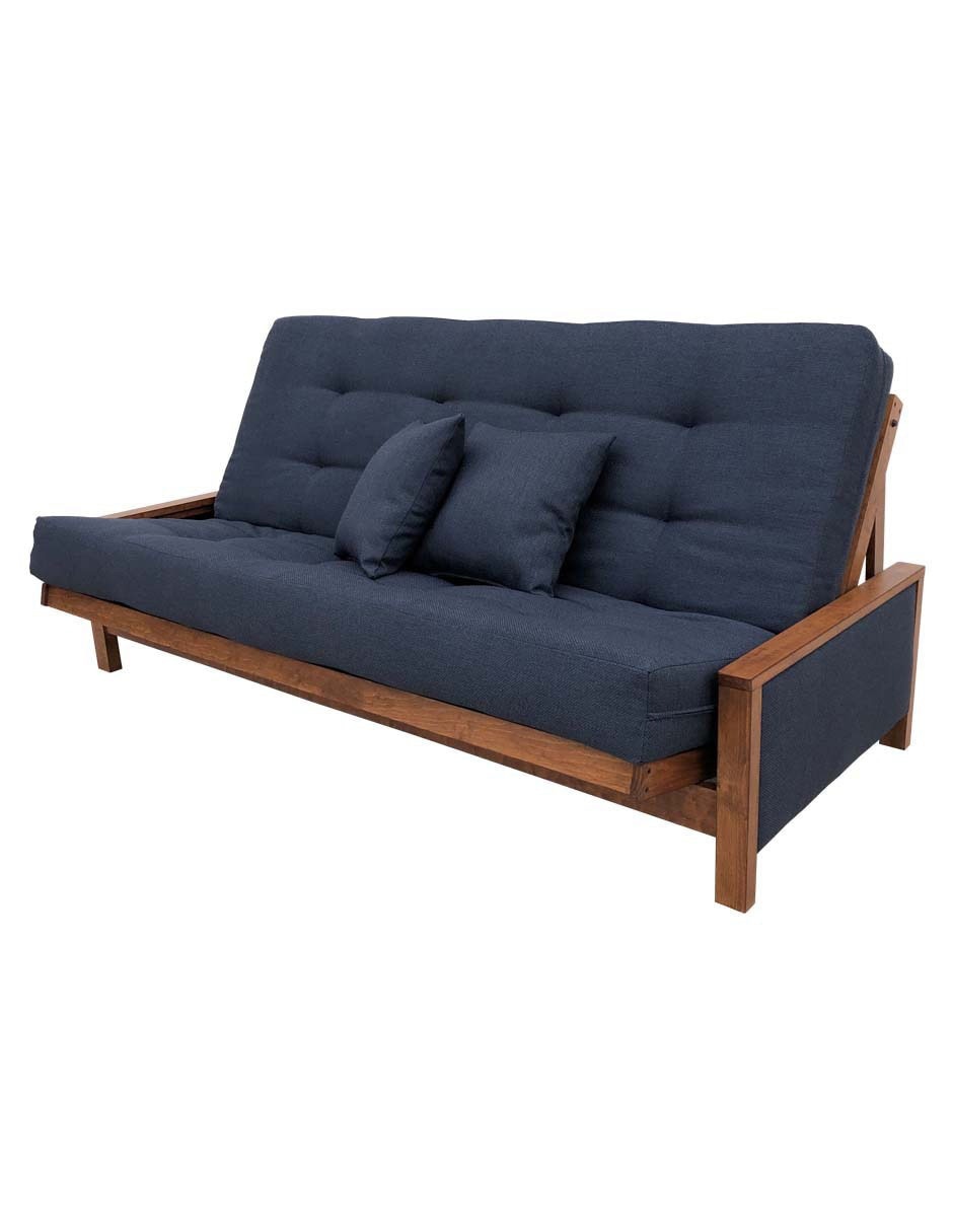 FUTON PORTO MADERA-TELA, AZUL