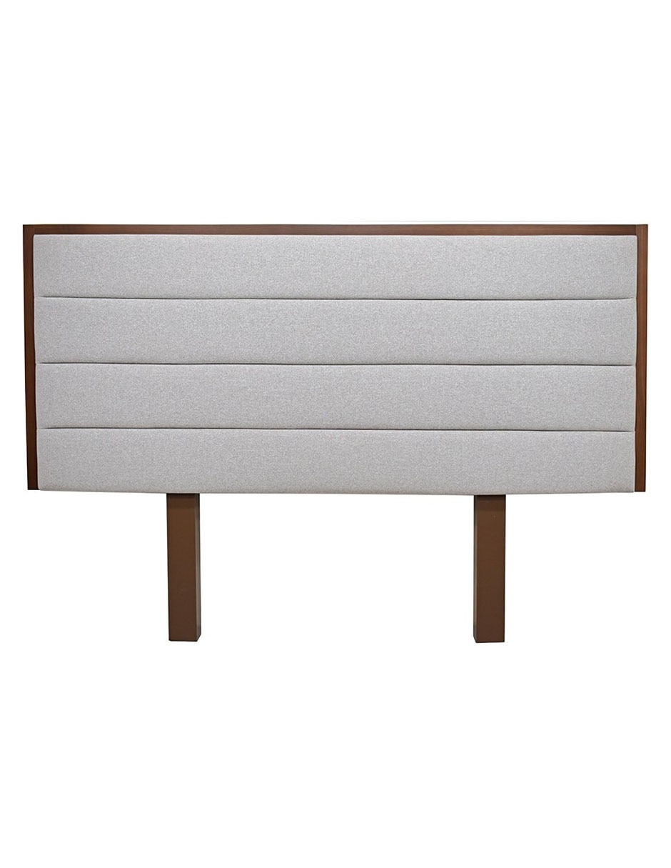 CABECERA MALIBU MADERA, QS, GRIS CLARO