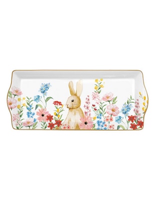 CHAROLA EASTER BUNNY PORCE, MULTICOLOR