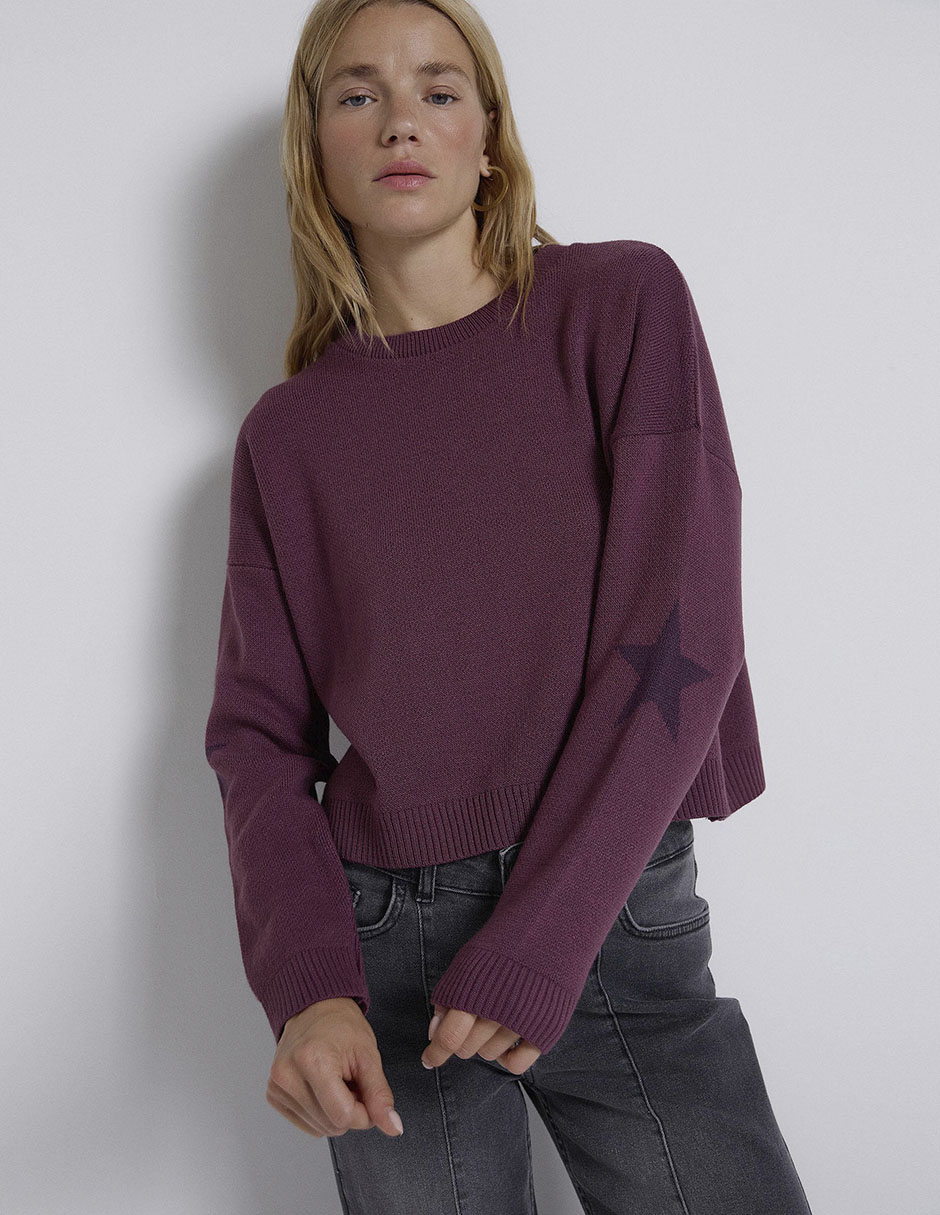 Suéter Renatta&Go cuello redondo para mujer