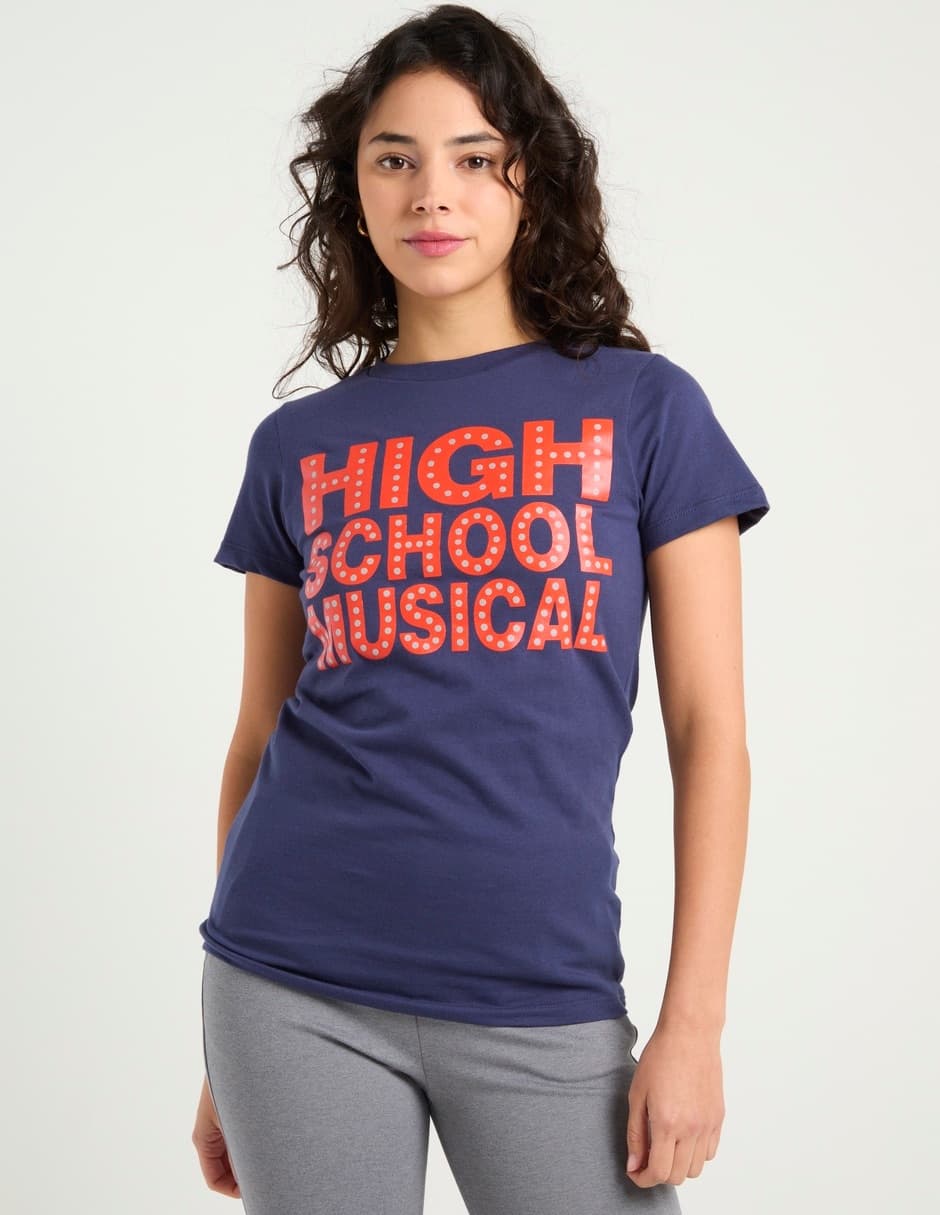 Playera manga corta Tee Bar High School Musical cuello redondo para mujer