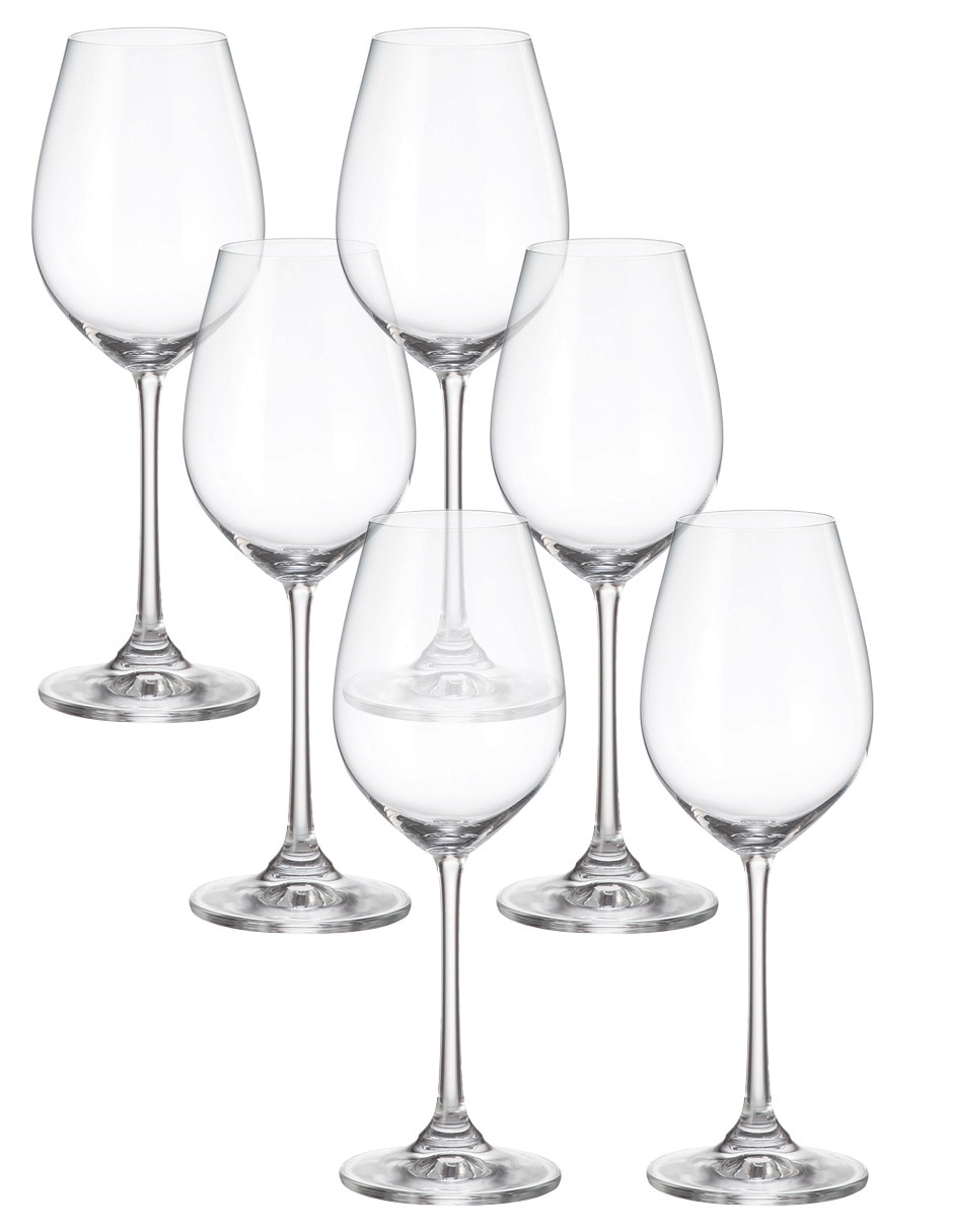 Set de copas para vino Bohemia Verona de vidrio 6 piezas