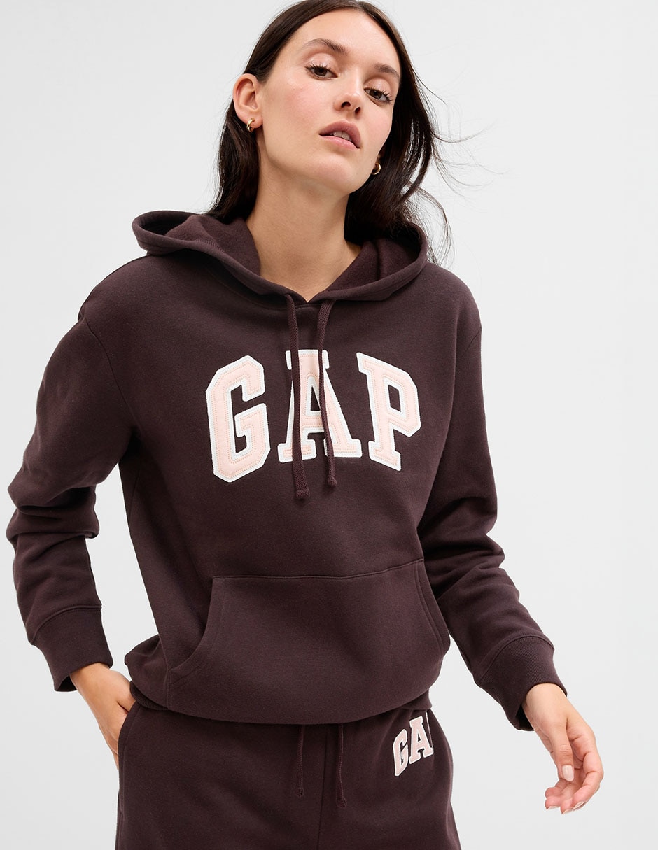 Sudadera con capucha y bolsa para mujer
