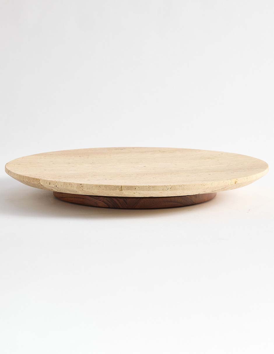 Lazy susan Travertine de mármol