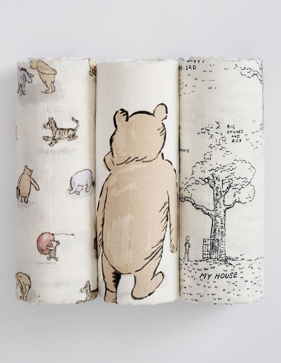 Set cobijas de tejido plano Disney Winnie Pooh bebé