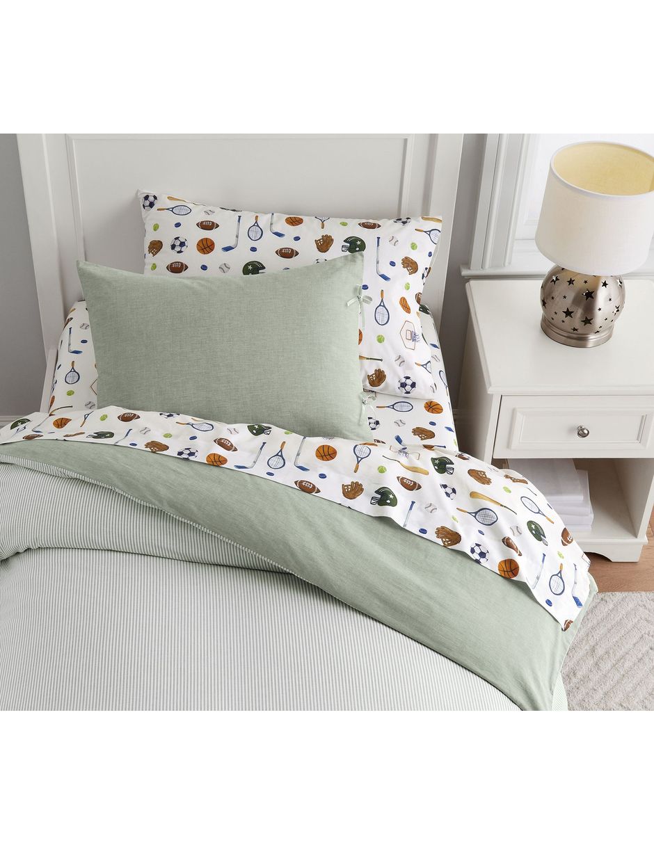 FUNDA DUVET CHAMBRAY, IND, VERDE