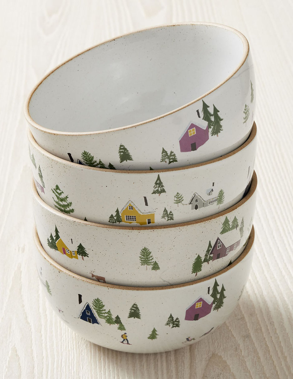 Bowl Holiday Skiers de gres