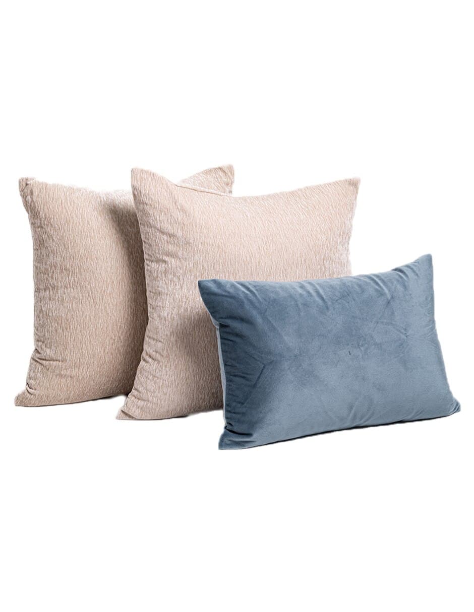 COJÍN SET DE COJINES, AZUL, 50 X 50 CM