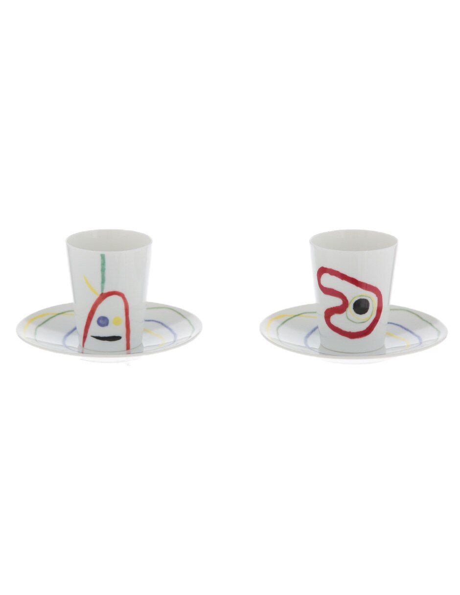 Set de tazas terno Bernardaud Joan Miro 4 piezas