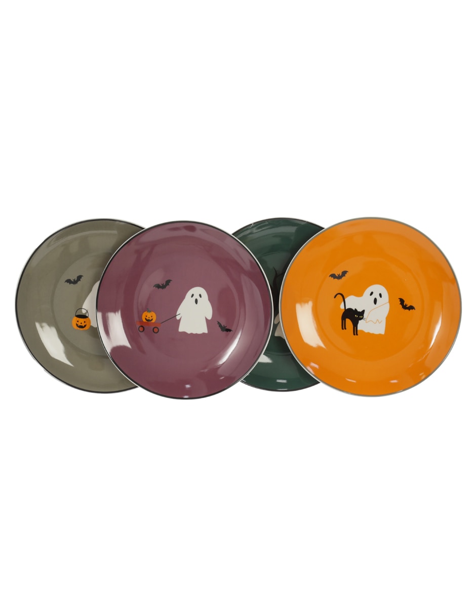 Set platos ensalada de halloween Haus de cerámica 4 piezas