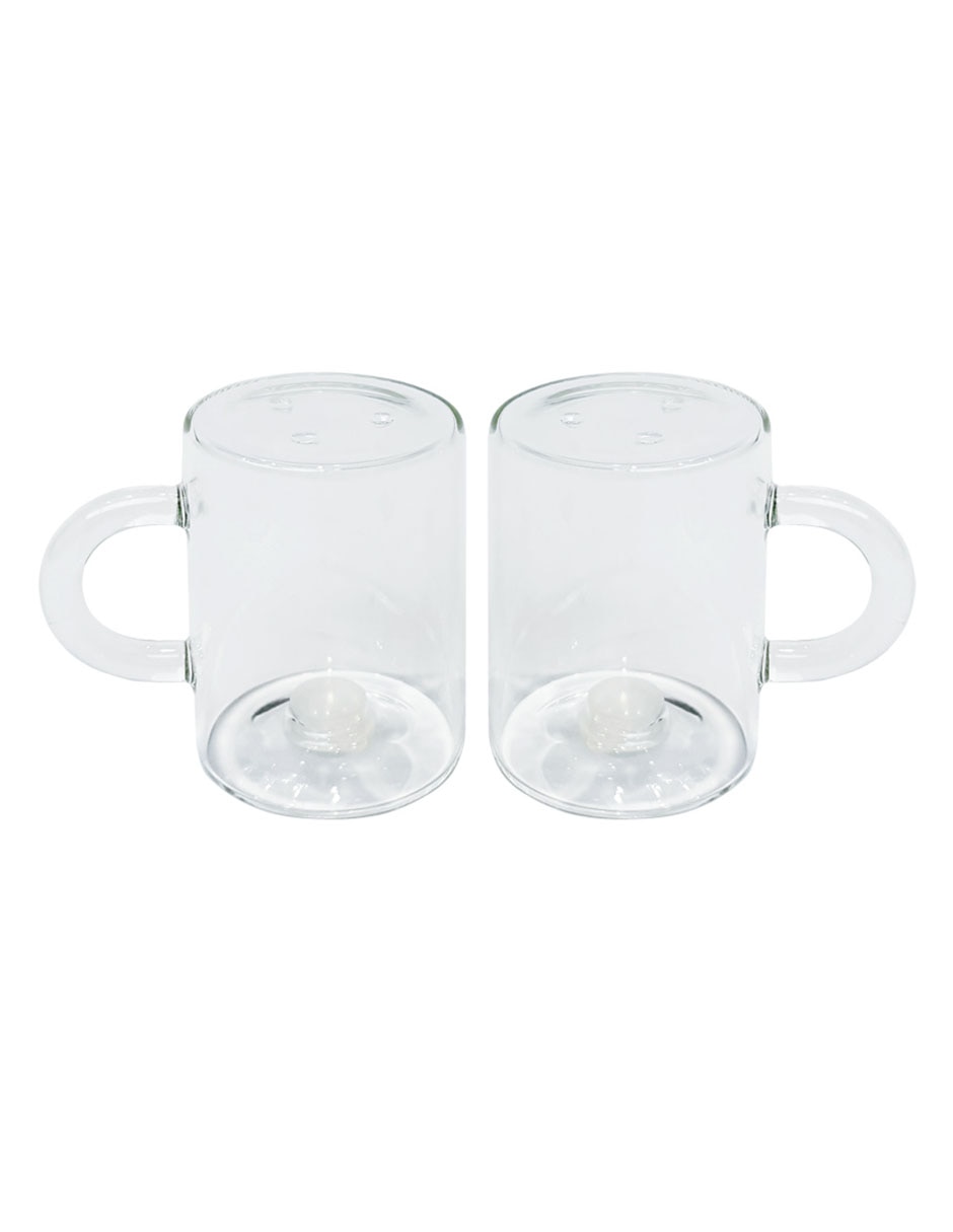 SALERO Y PIMENTERO, 8 CM, TRANSPARENTE