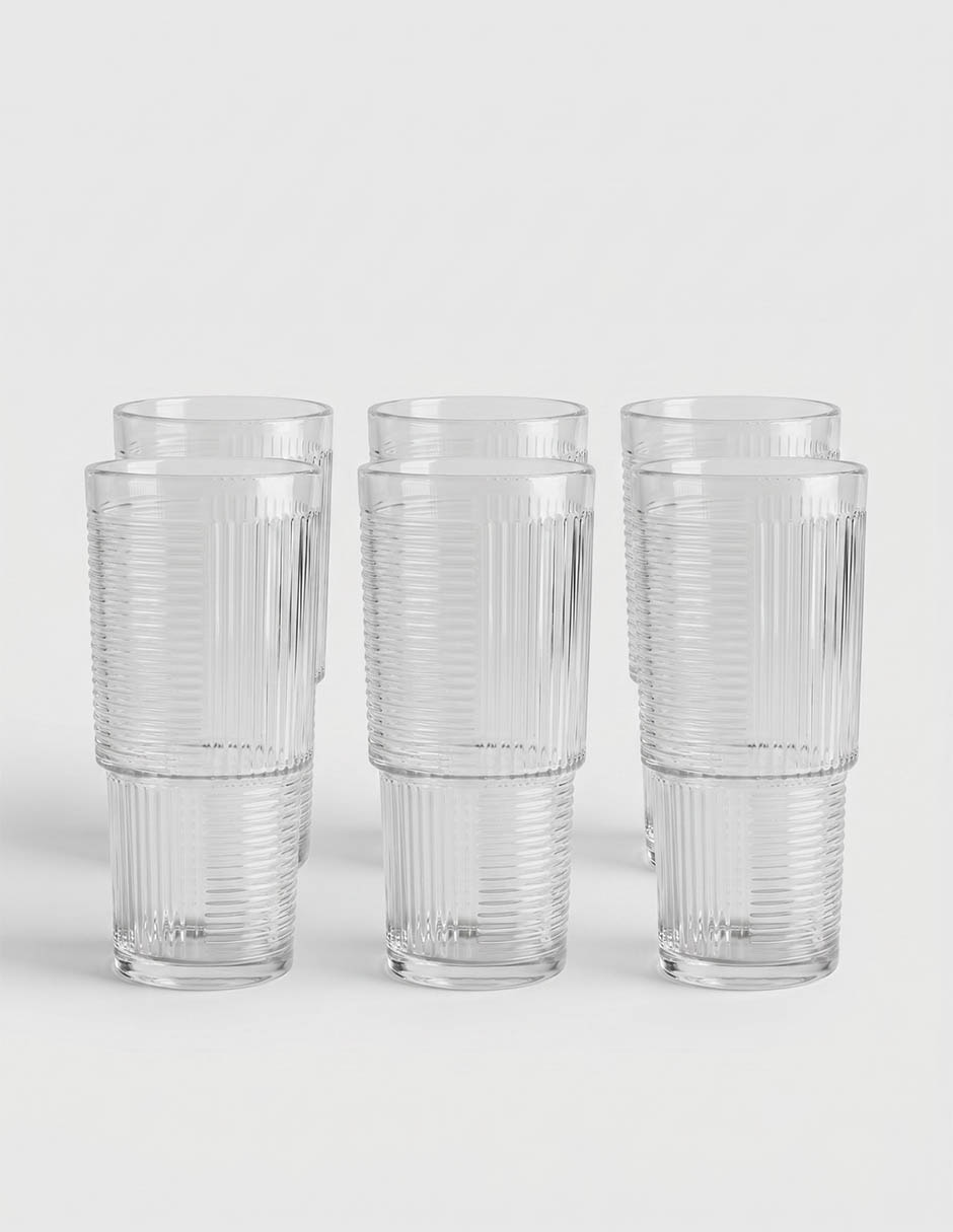 Set de vasos para agua Haus de vidrio con 6 piezas