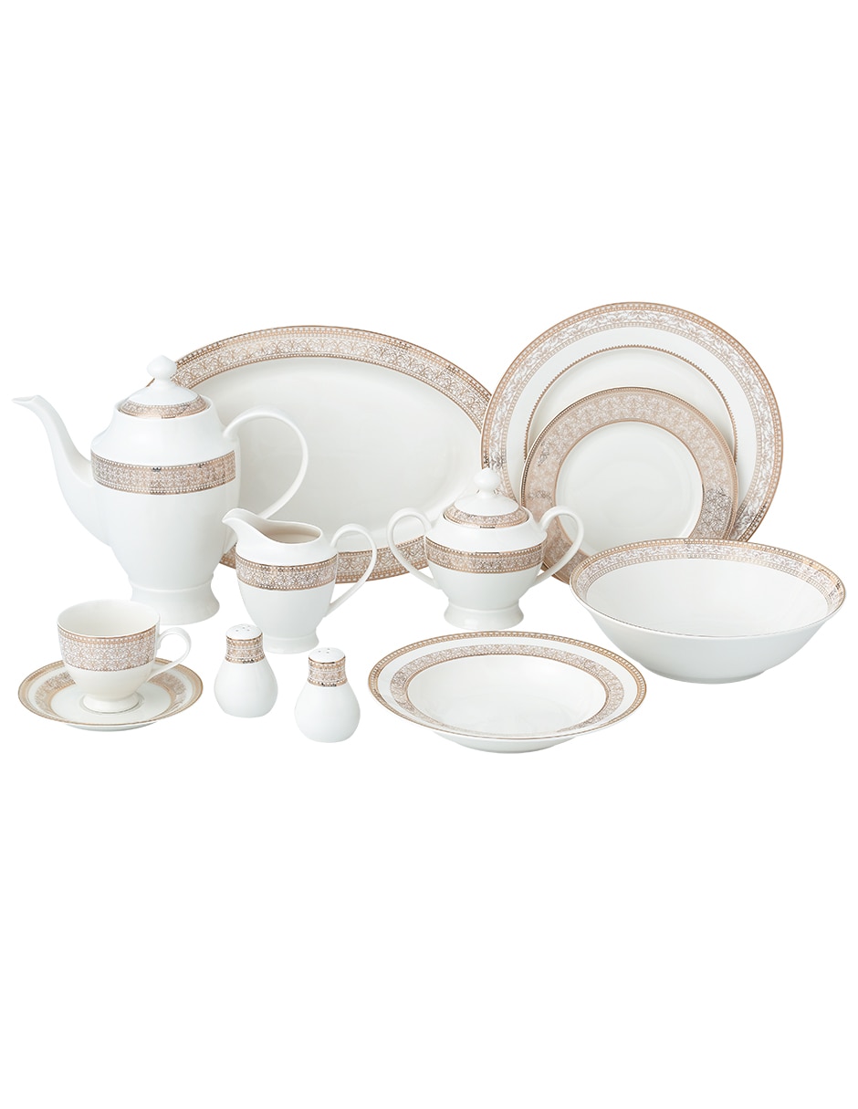 Vajilla cerrada Köstlich Marchesa de porcelana para 12 personas