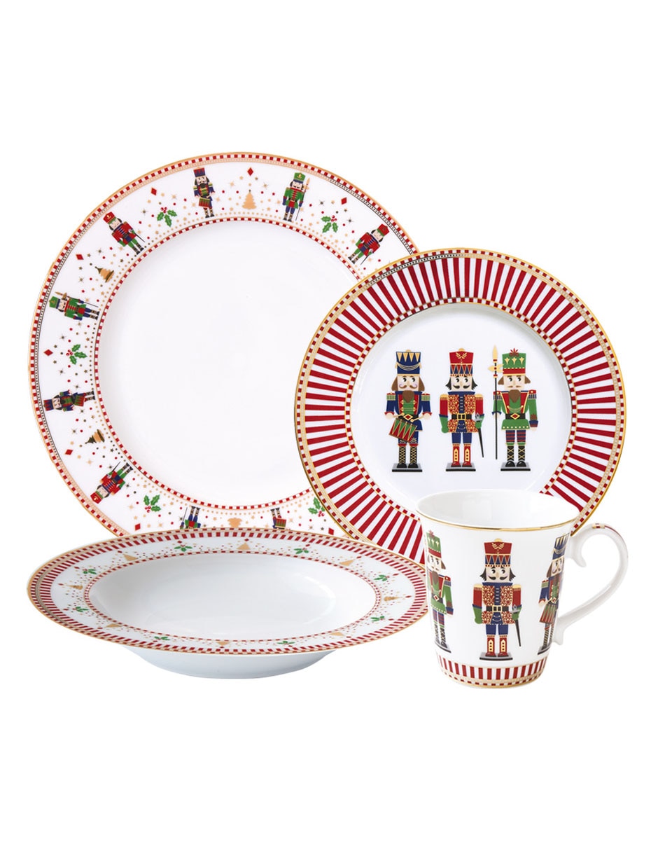 Vajilla cerrada N Narrative Nutcracker de porcelana para 4 personas