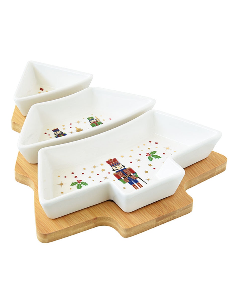Set botanero navideño N Narrative Árbol Nutcracker de porcelana