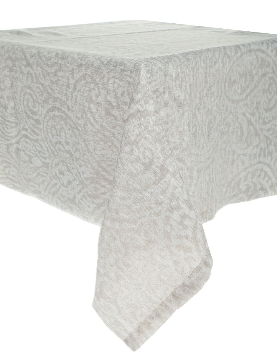 Mantel rectangular de lino