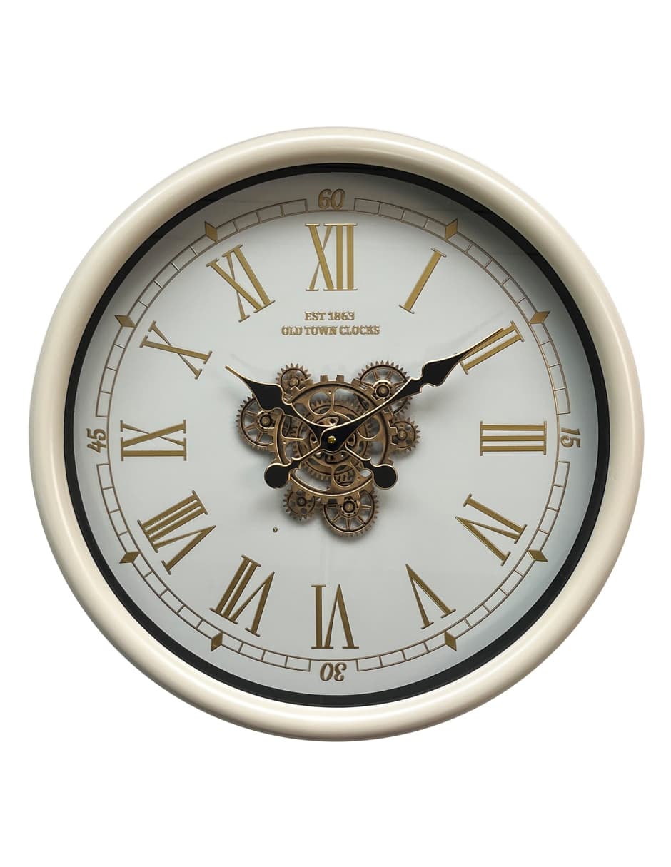 RELOJ DE PARED GOLD 54CM, BLANCO