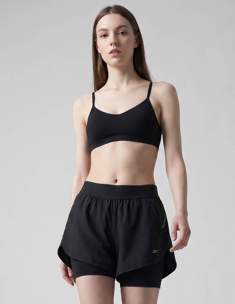 Short con malla Reebok para correr mujer