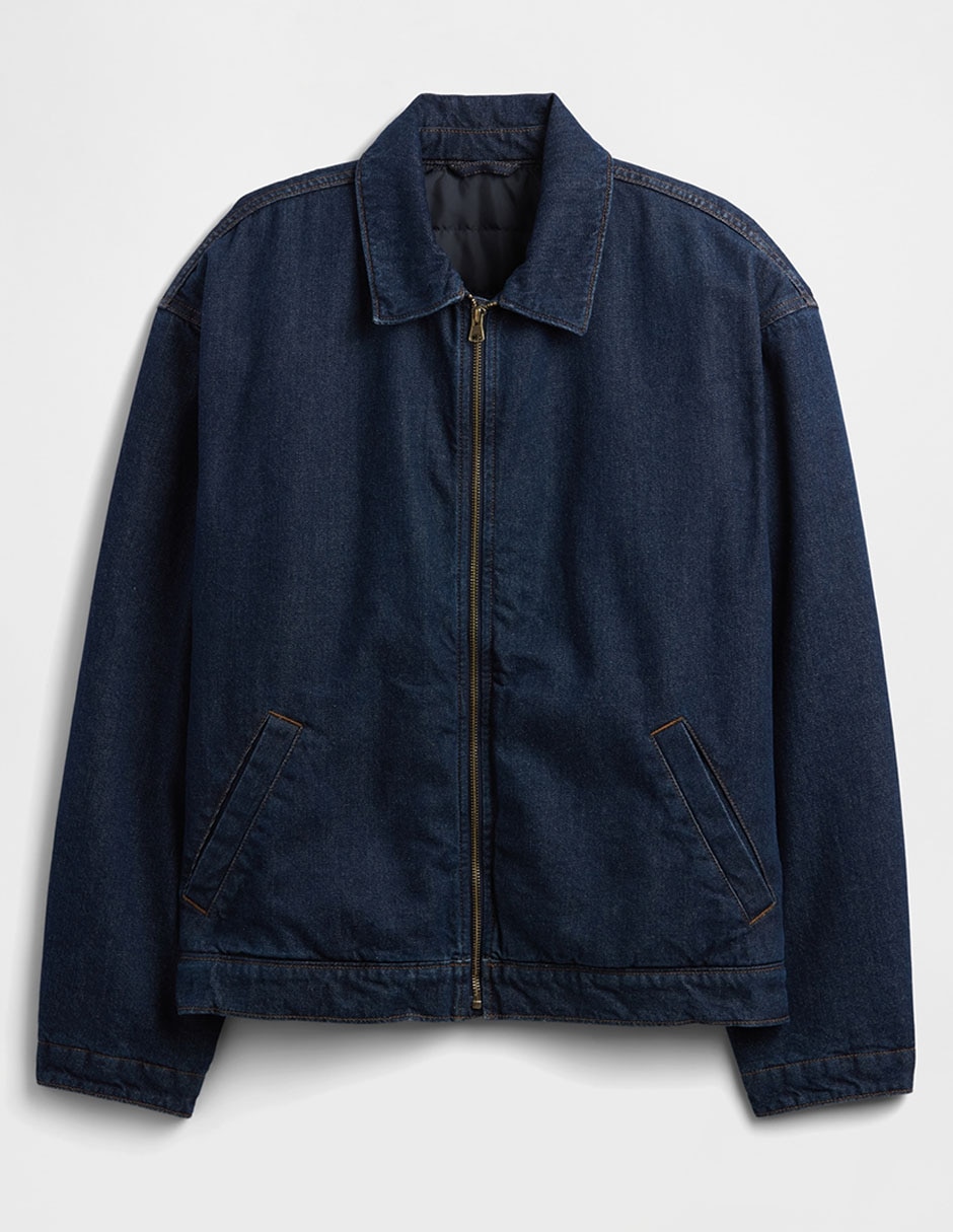 Chamarra casual Gap de mezclilla con bolsillos para hombre