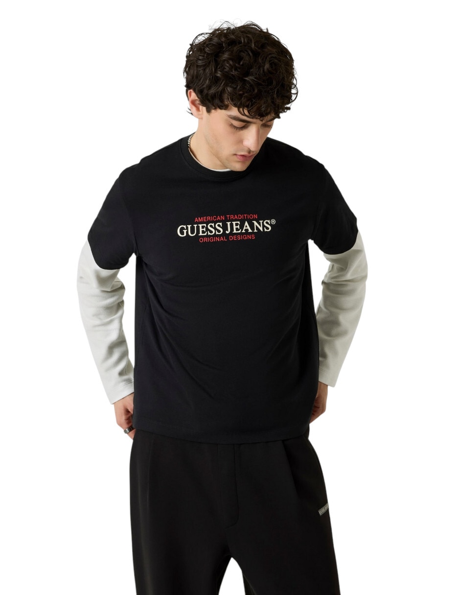 Playera Guess Jeans cuello redondo para hombre