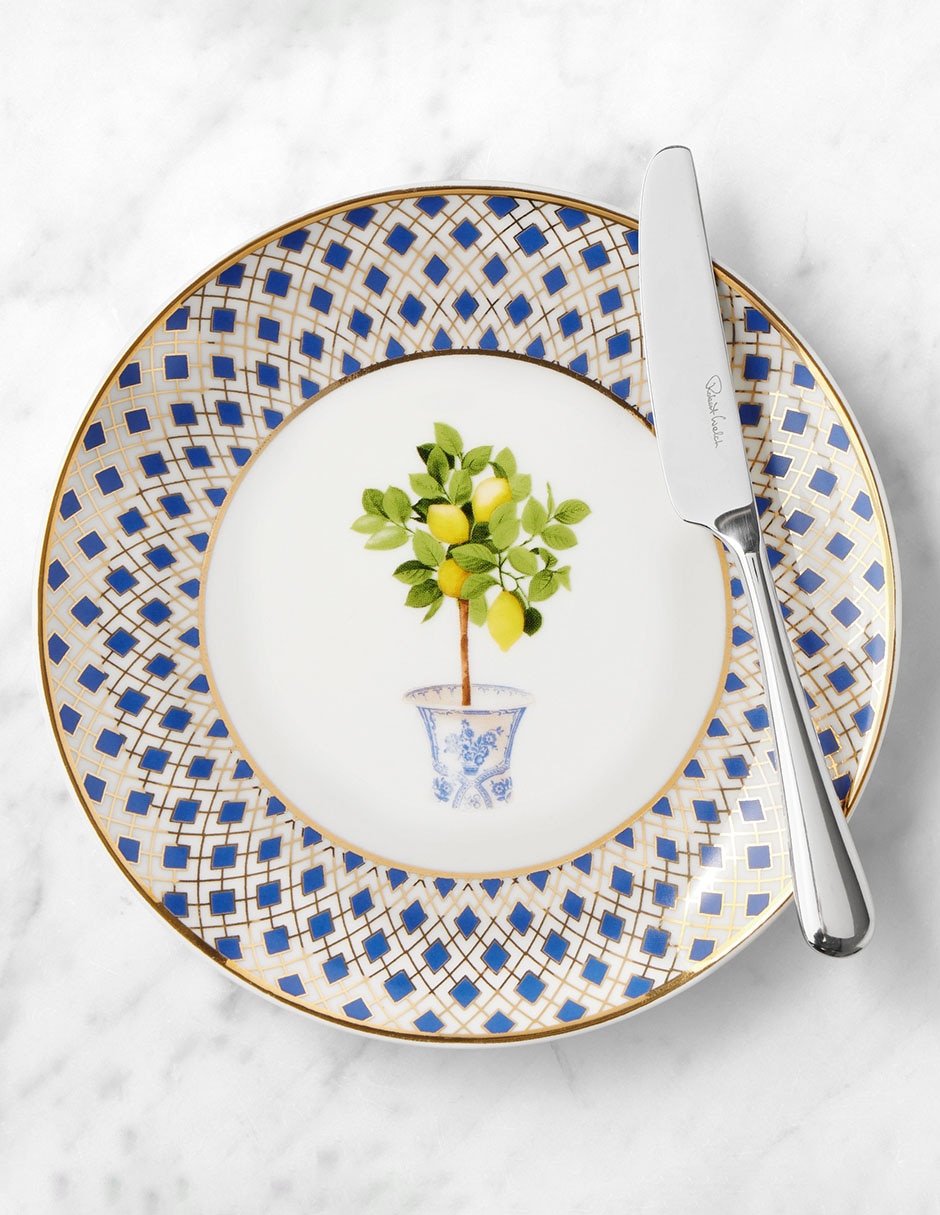Set de platos para botana Limone de porcelana