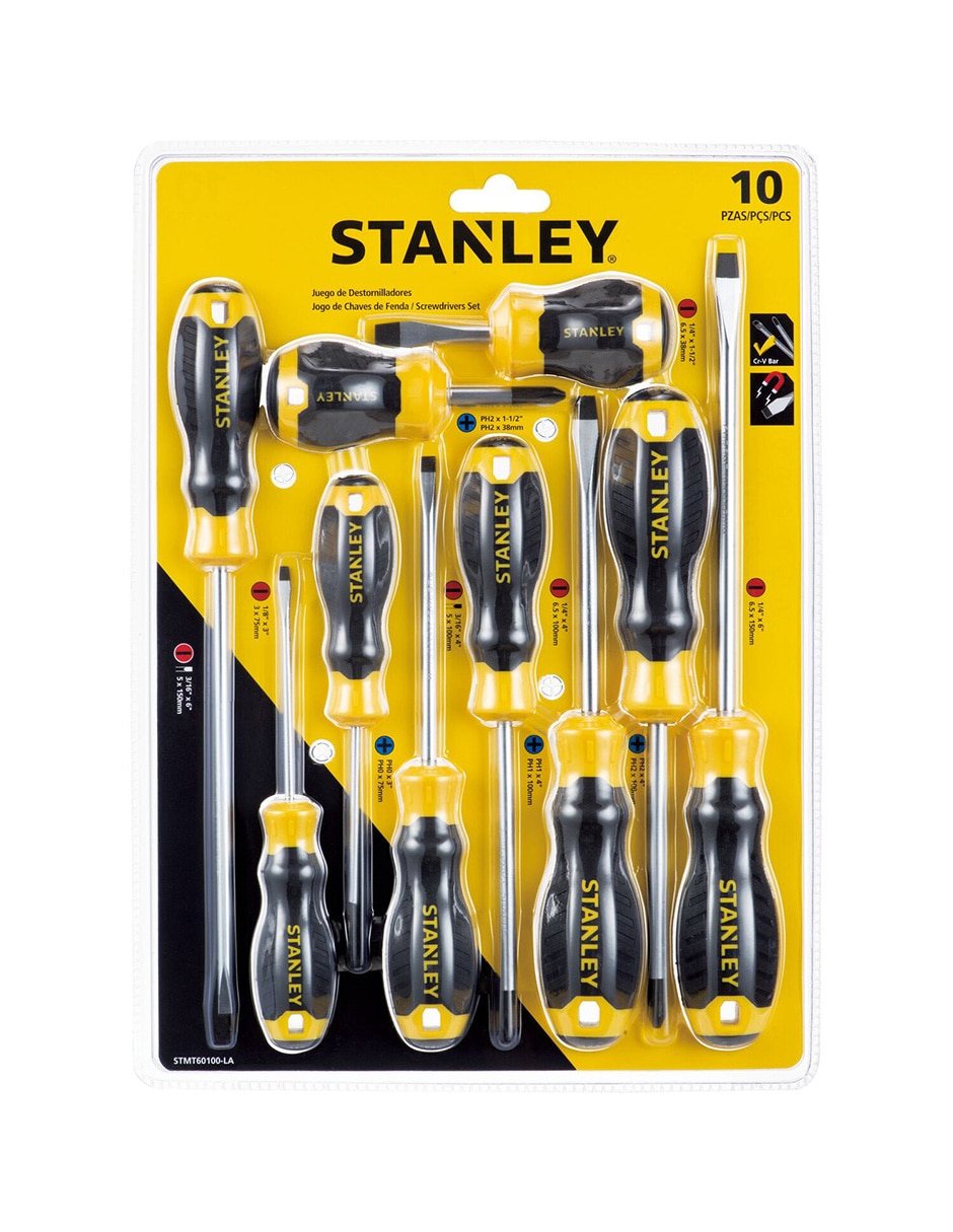 Set de desarmadores Stanley STMT60100-LA 10 piezas