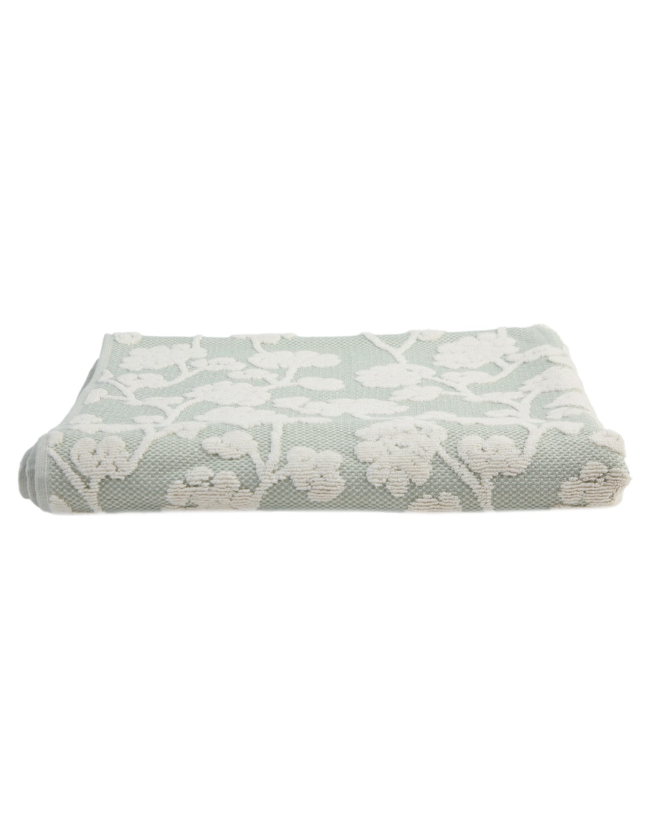 TOALLA DE BAÑO FLOR, MEDIO BAÑO, VERDE