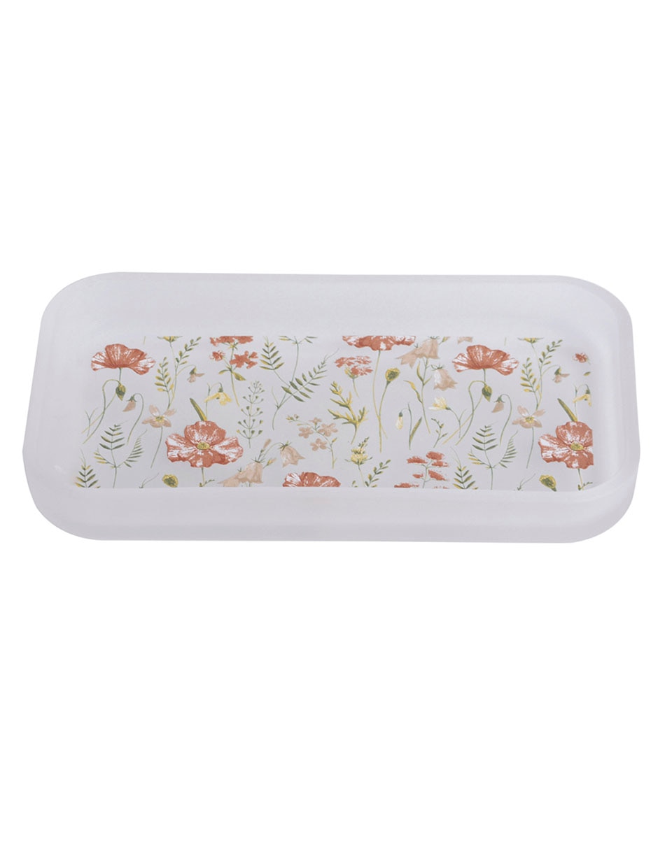 Charola Haus Flower Glass de vidrio Individual