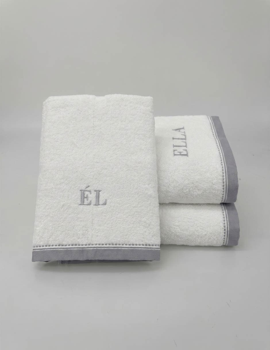 Set De Toallas Haus Ella Y Él De Algodón