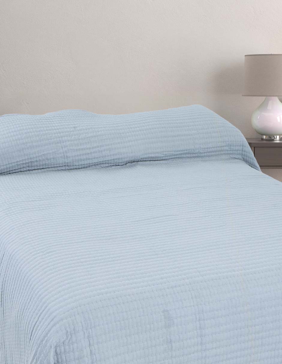 SET COLCHA LINEN STITCH, KS, BEIGE HAUS