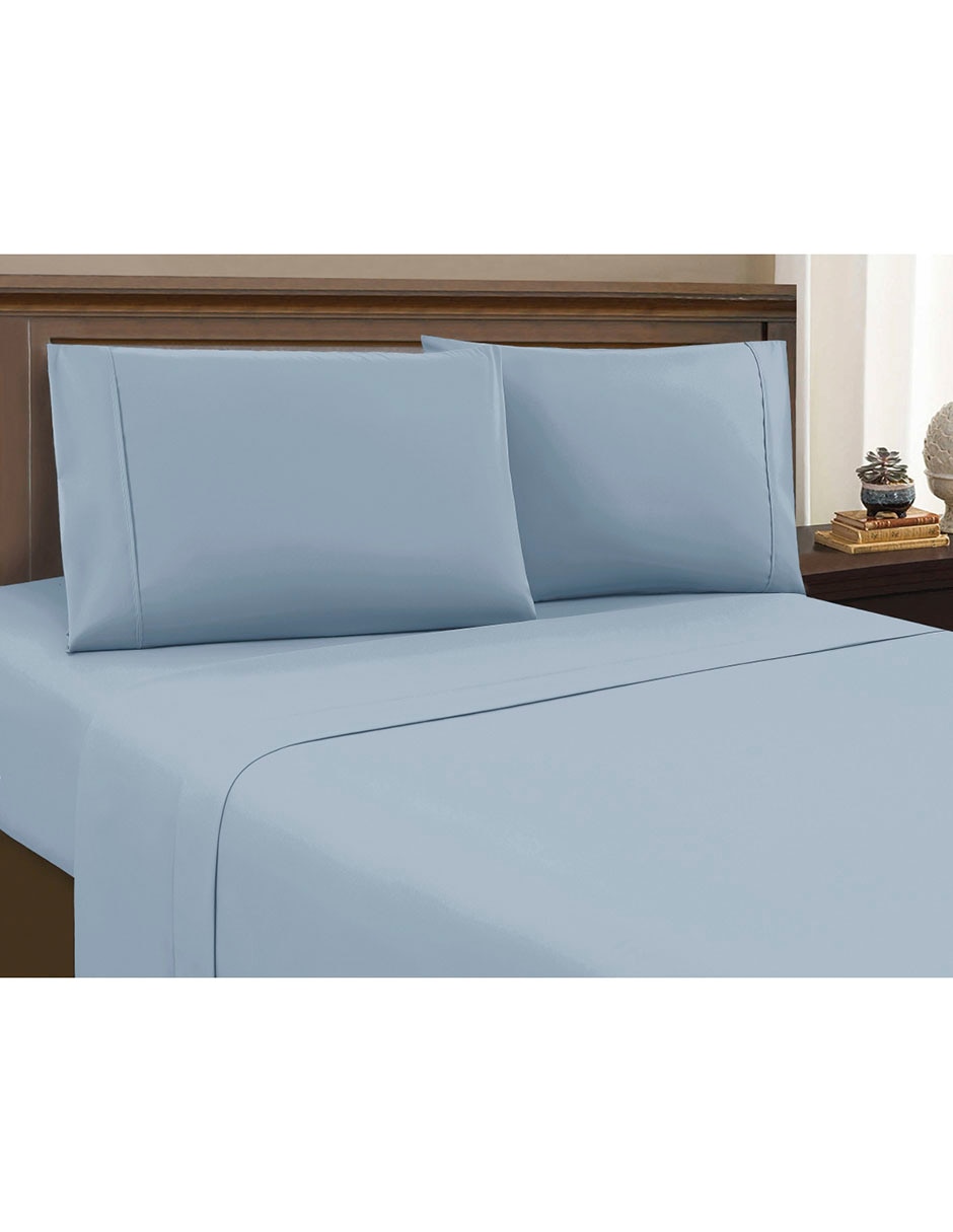 JGO SABANAS MF LISO, QS, AZUL CIELO HAU