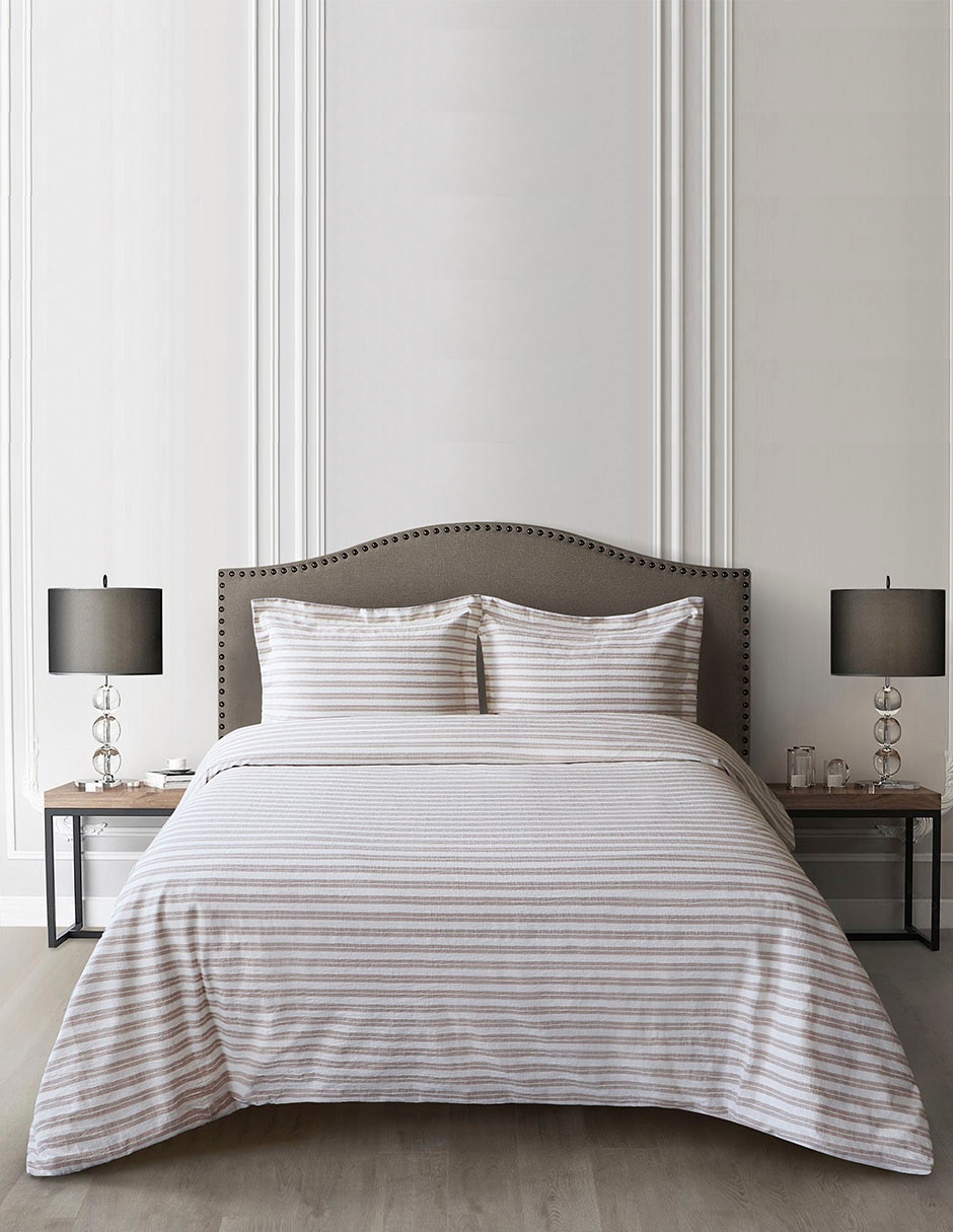 SET FUNDA DUVET NOHEA, MAT-QS, TAUPE HA