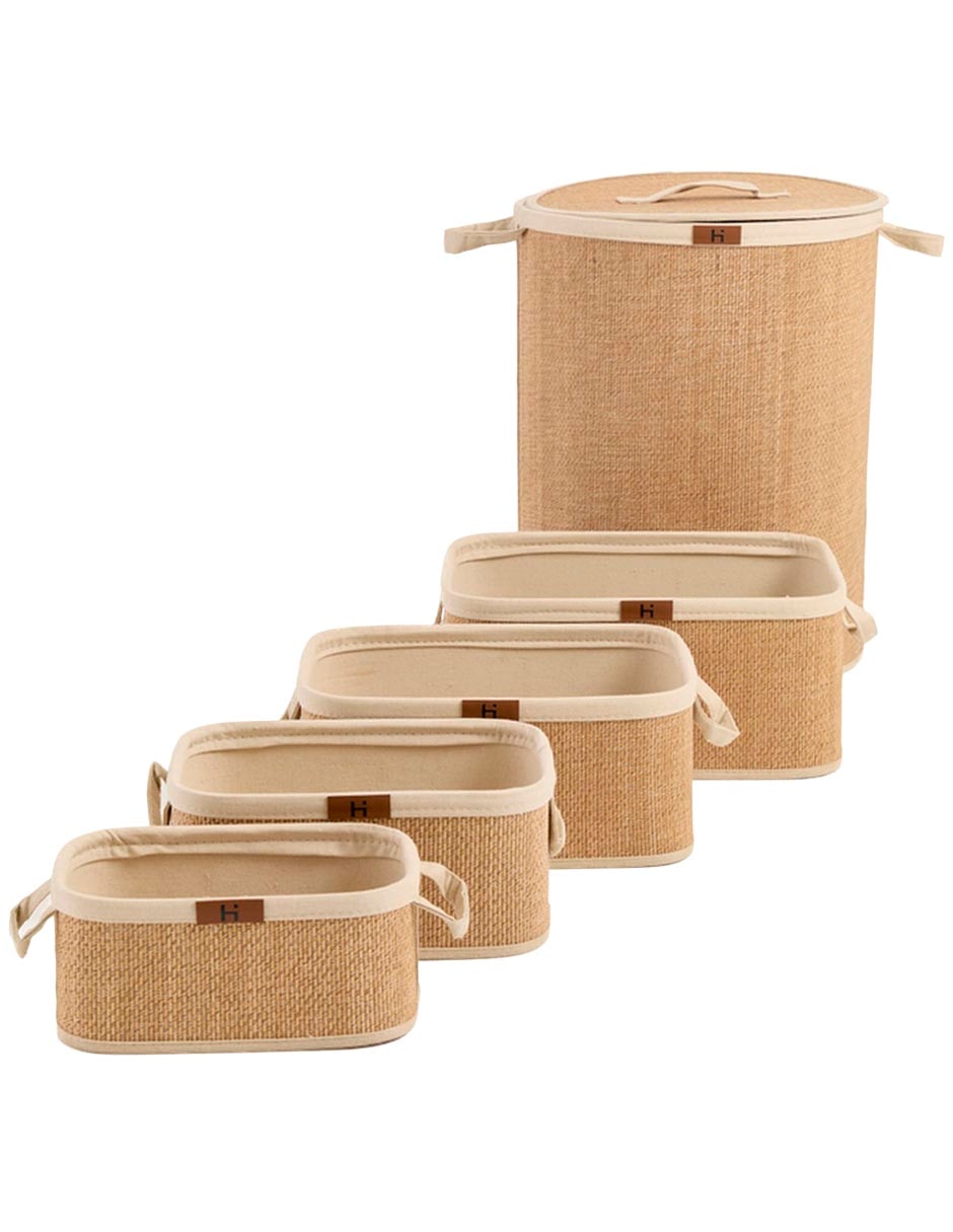 Set cesto multiusos Haus Natura de bambú