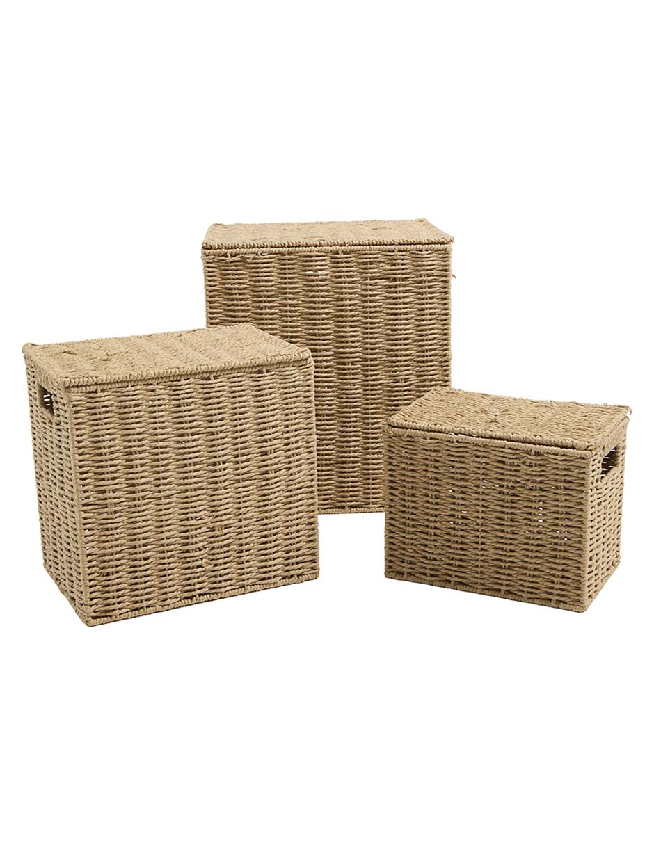 Set cesto de almacenamiento Haus de cuerda de papel