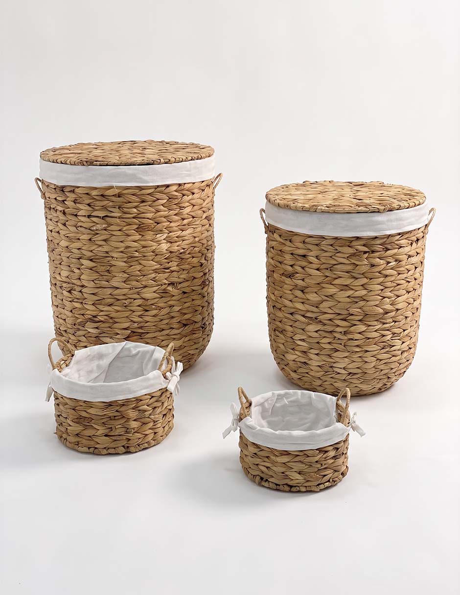 SET CESTO CILINDRO JACINTO DE, NATURAL