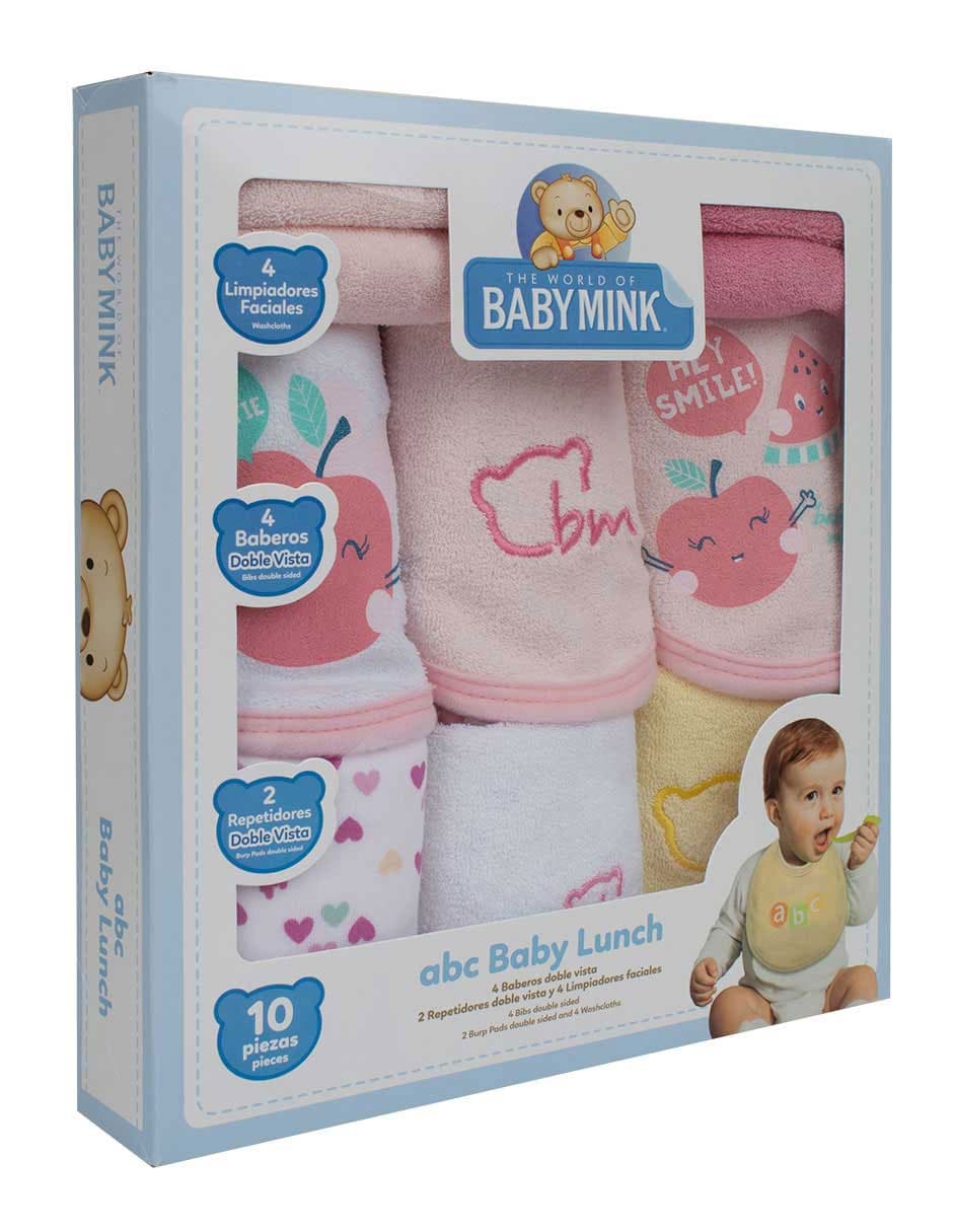 Set de baberos Baby Mink de algodón 10 piezas