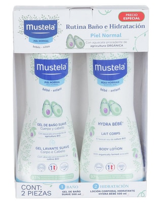 Mustela set de rutina de baño e hidratación