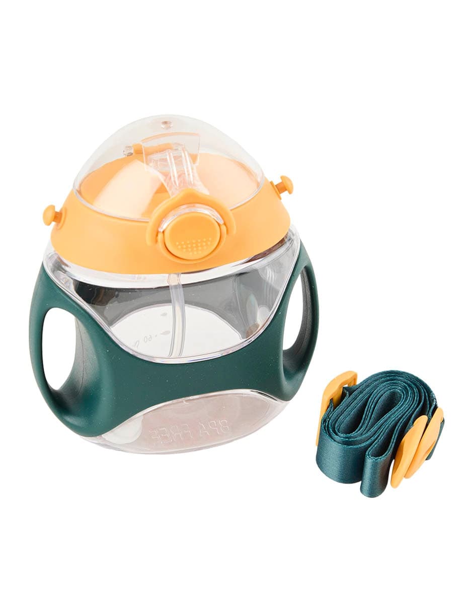 Vaso entrenador Mon Caramel de plástico con tapa rosca 330 ml