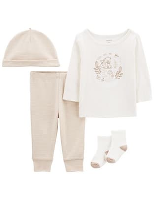 Conjunto Carter's de algodón unisex 4 piezas