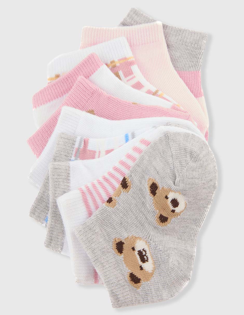 Set calcetín Mon Caramel Basics de algodón para niña 10 pares