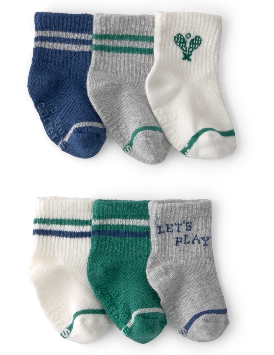Set calceta Carter's de algodón para bebé niño 6 pares