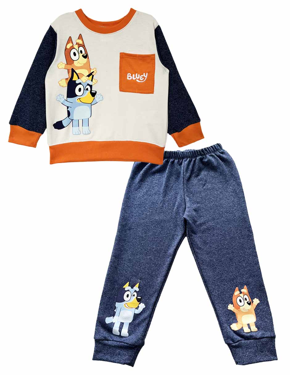 Conjunto pants sudadera Bluey de algodón Bebé