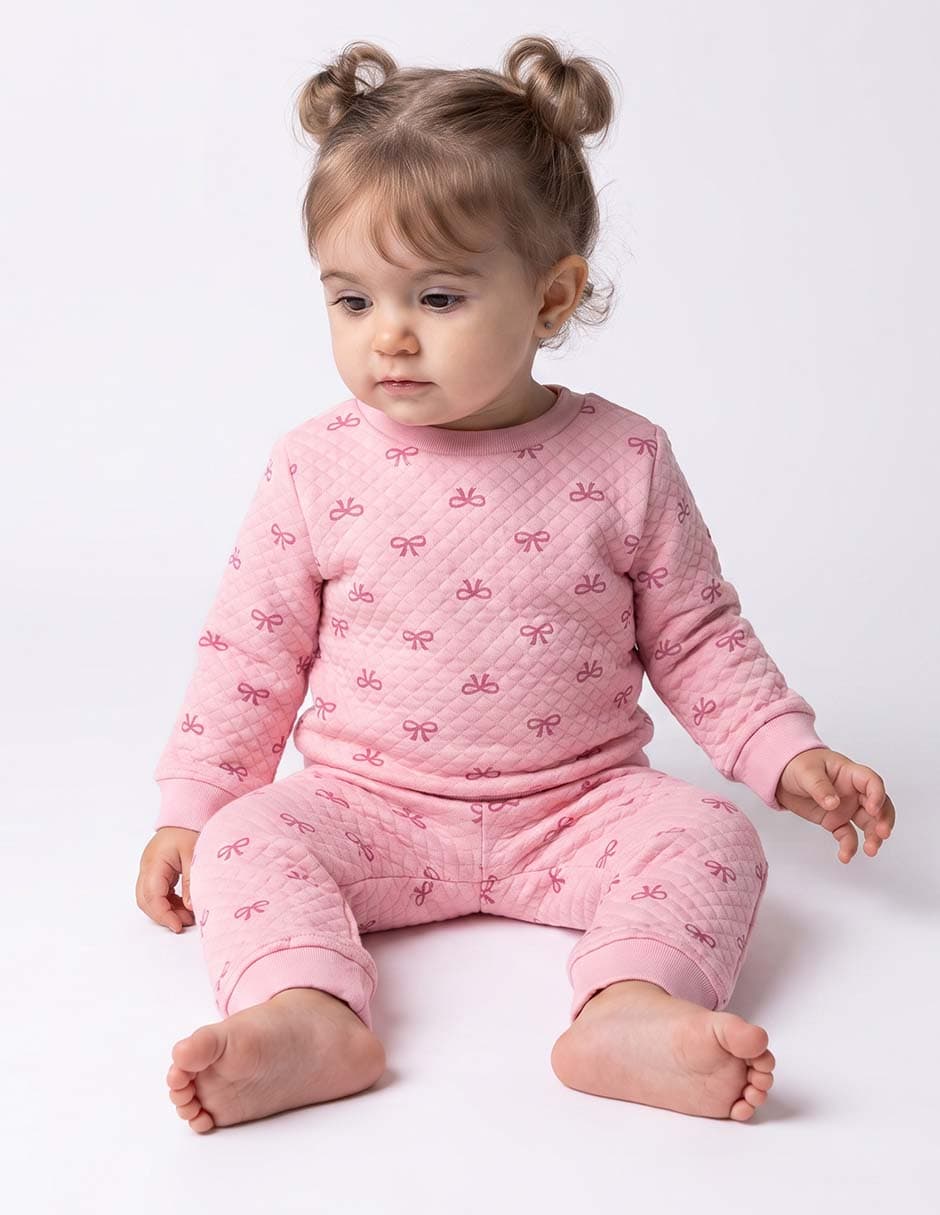Conjunto casual Fiorella de algodón para niña