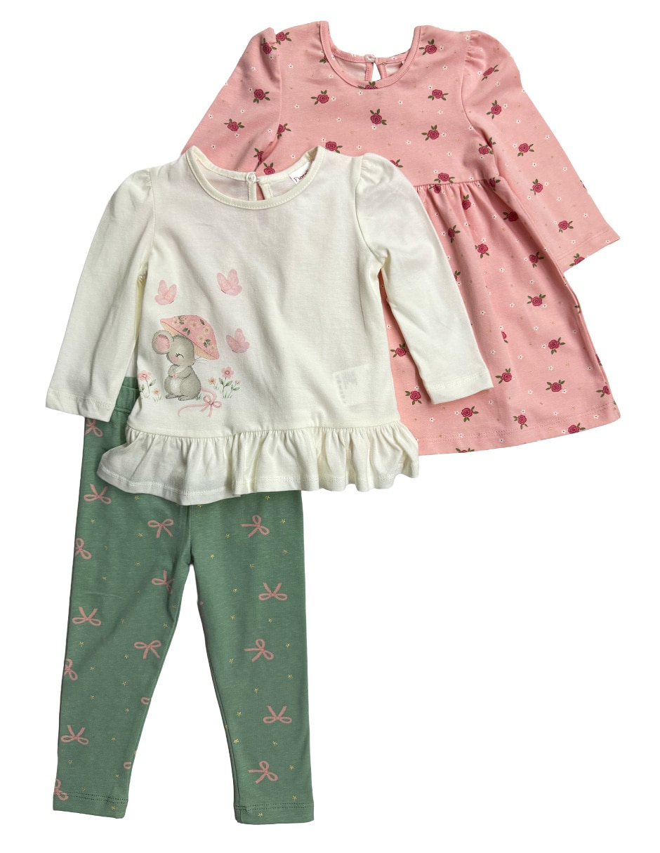 Conjunto Fiorella de algodón Bebé