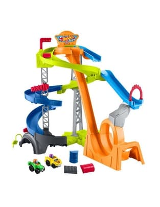 Wheelies Pista De Carreras Y Choques Fisher Price Little People juego didáctico infantil unisex