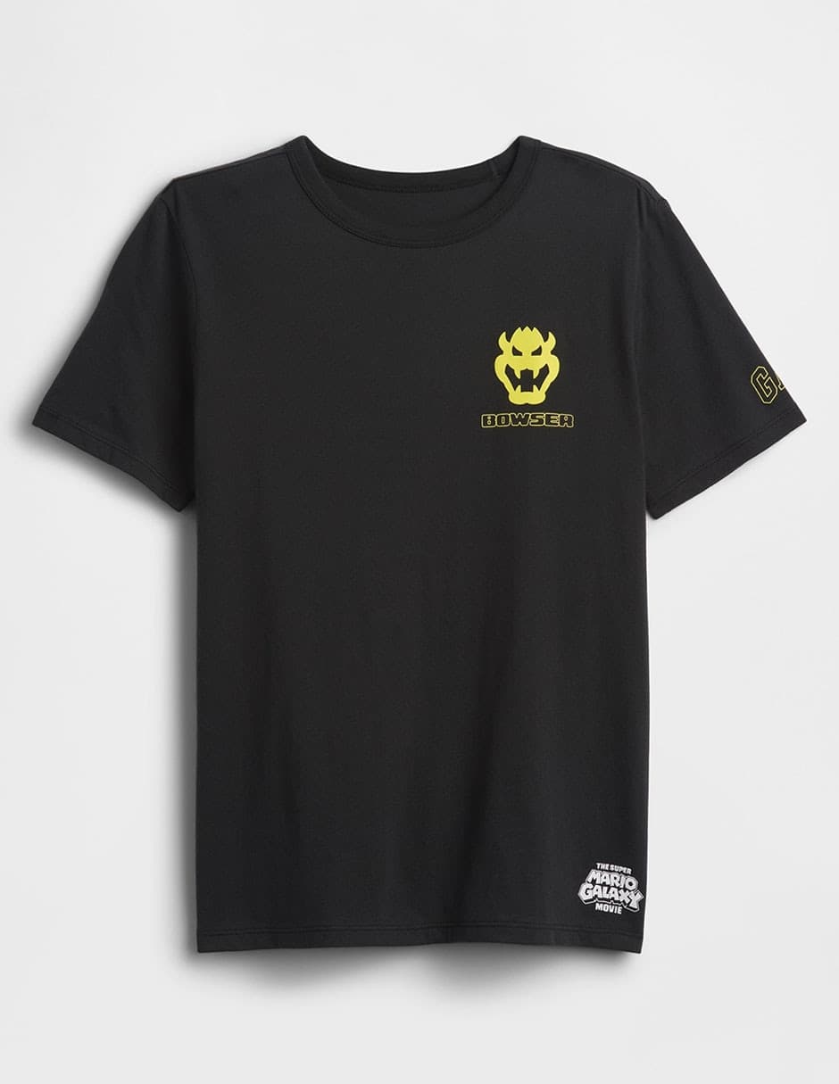 Playera Bowser Super Mario Bros manga corta para niño