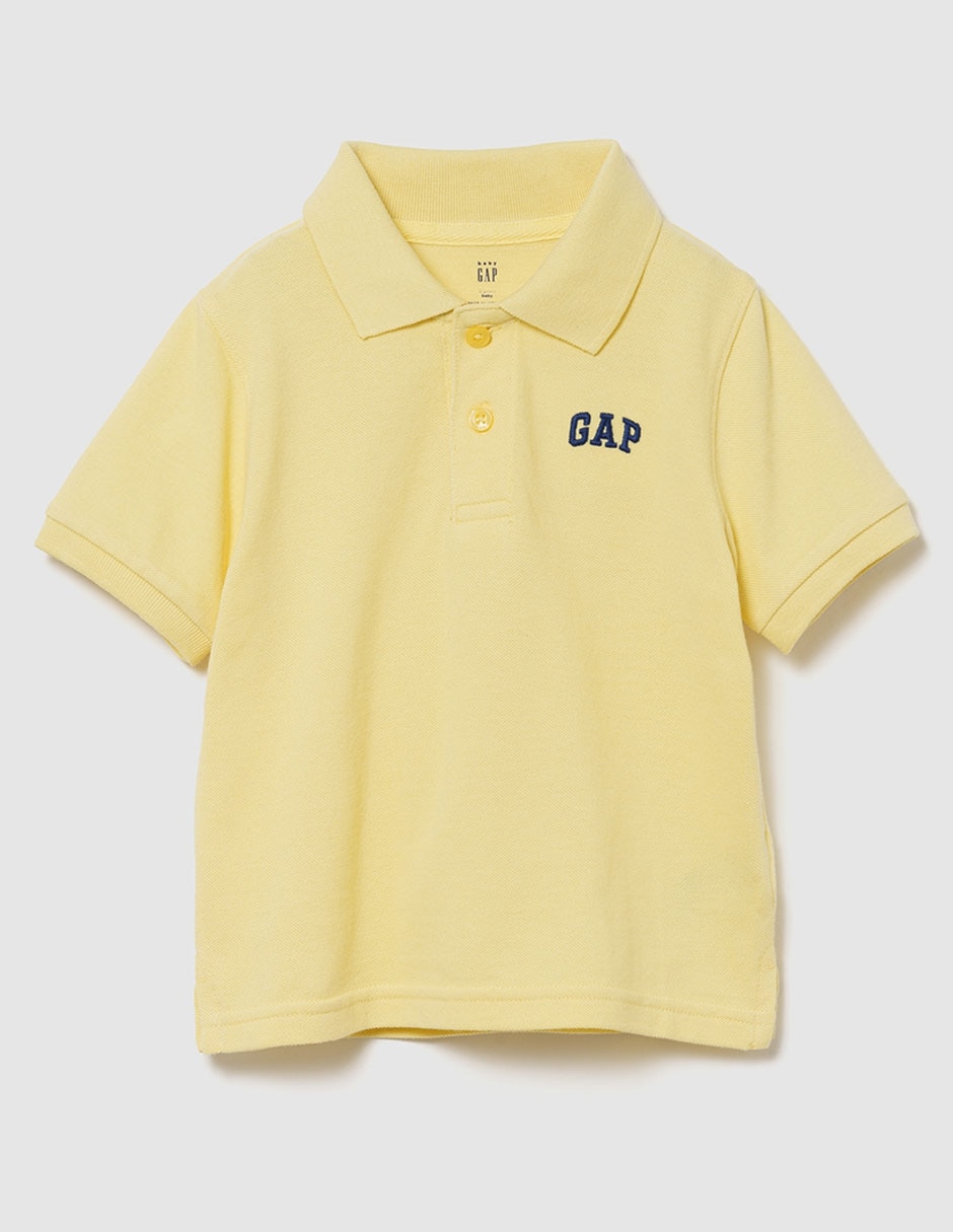 Playera tipo polo de algodón para bebé niño