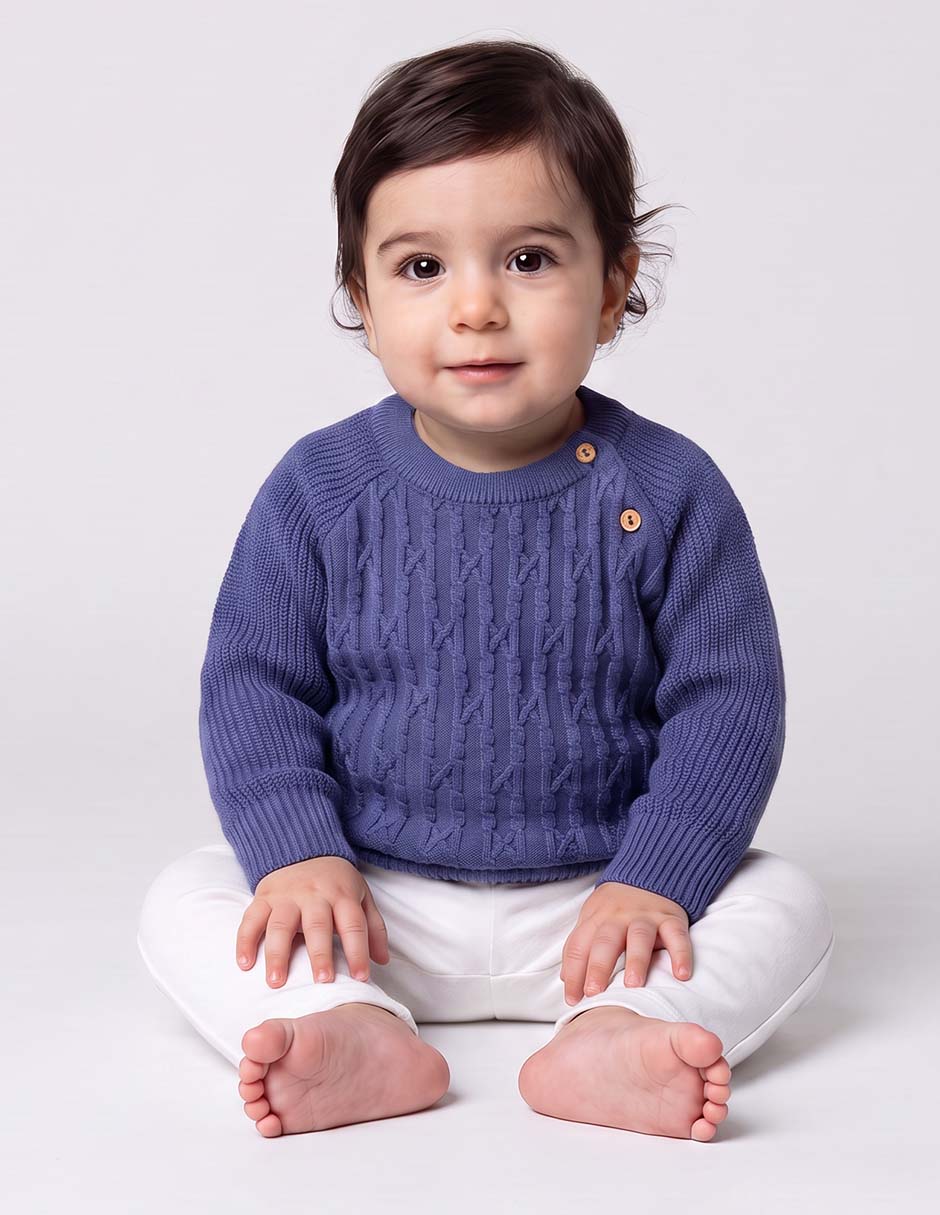 Suéter tejido Mon Caramel para bebé niño