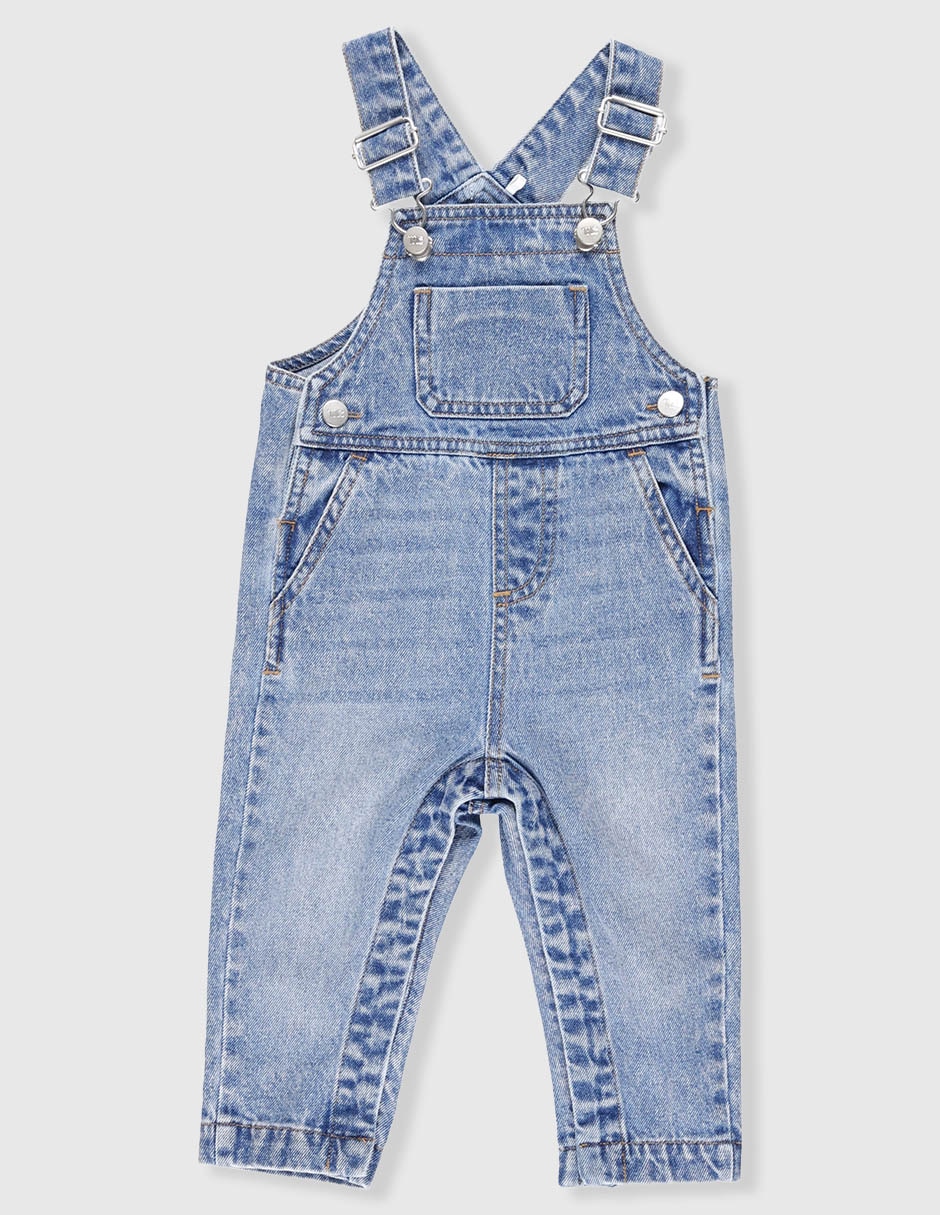 Overol pantalón Mon Caramel de mezclilla para bebé