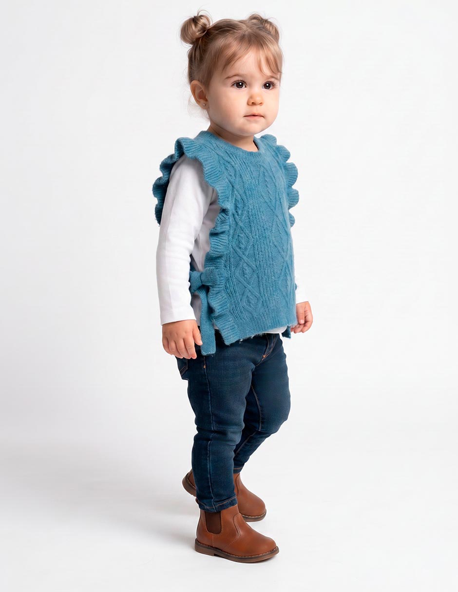 Chaleco Mon Caramel Collection trenzado para bebé